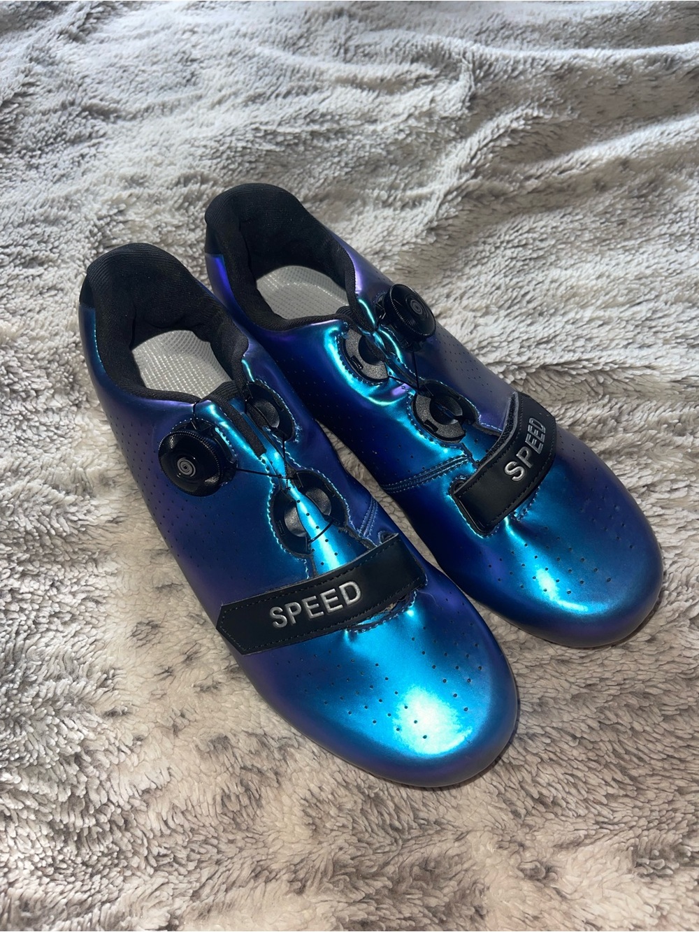 Metallic Blue 'Speed' Cycling Shoes